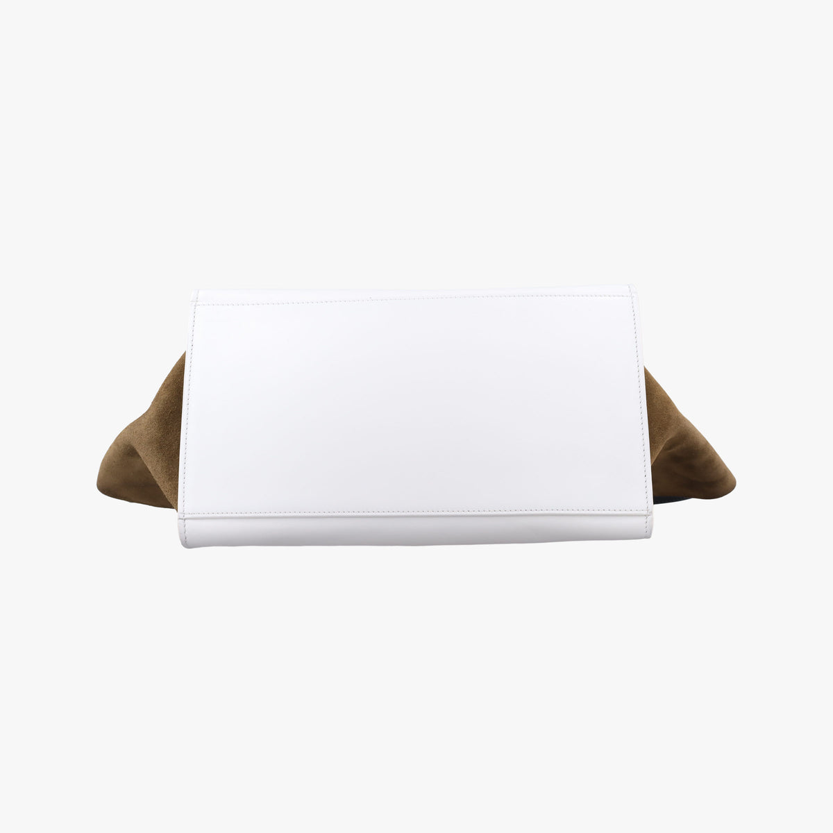 Pre-owned Celine Trapeze Black × White × Brown Suede × leather  shoulderbag | stylenewstar