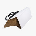 Pre-owned Celine Trapeze Black × White × Brown Suede × leather  shoulderbag | stylenewstar