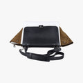Pre-owned Celine Trapeze Black × White × Brown Suede × leather  shoulderbag | stylenewstar