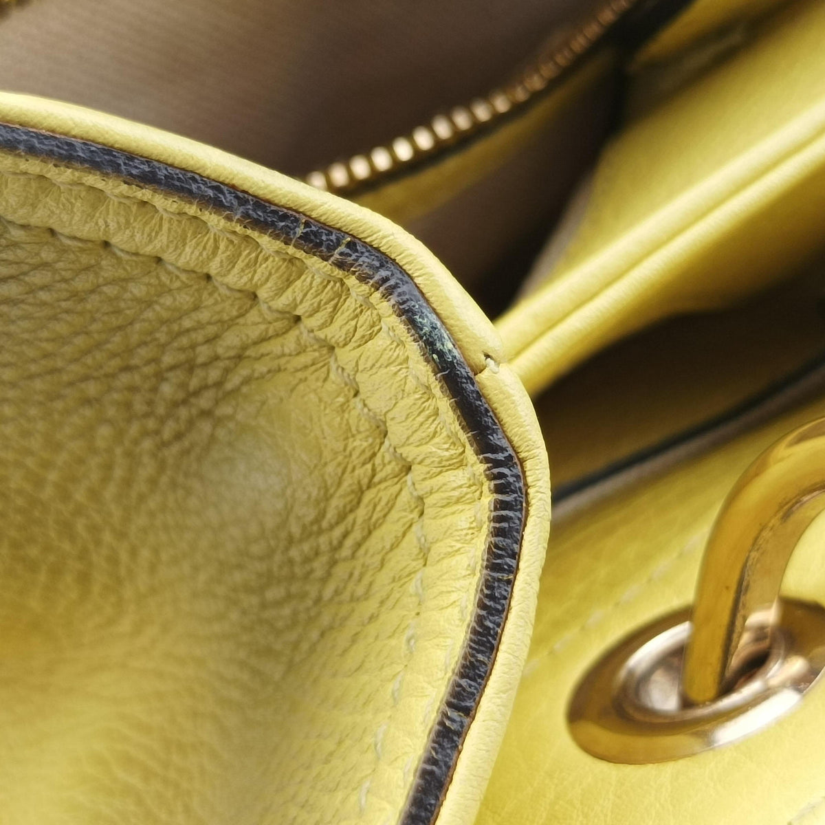 Pre-owned Gucci Bamboo Shopper Yellow Leather 336032 shoulderbag | stylenewstar