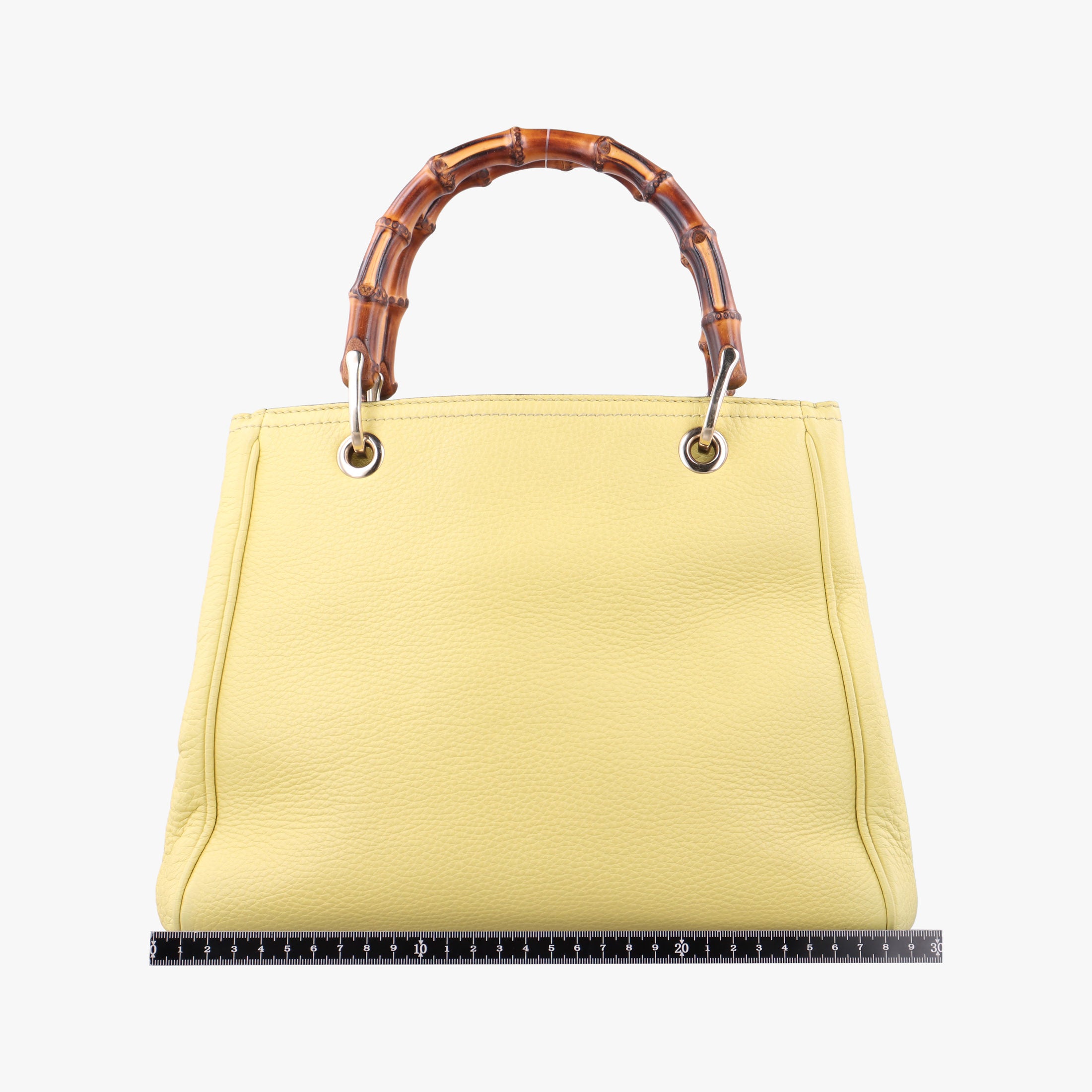 Pre-owned Gucci Bamboo Shopper Yellow Leather 336032 shoulderbag | stylenewstar