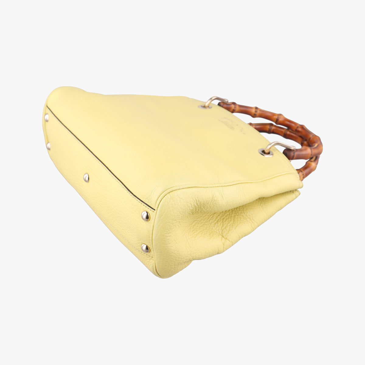 Pre-owned Gucci Bamboo Shopper Yellow Leather 336032 shoulderbag | stylenewstar