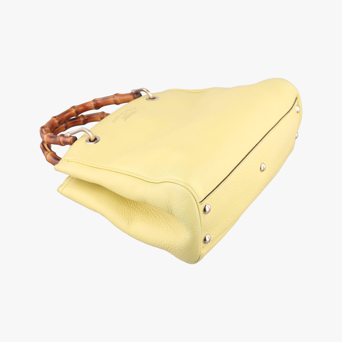 Pre-owned Gucci Bamboo Shopper Yellow Leather 336032 shoulderbag | stylenewstar