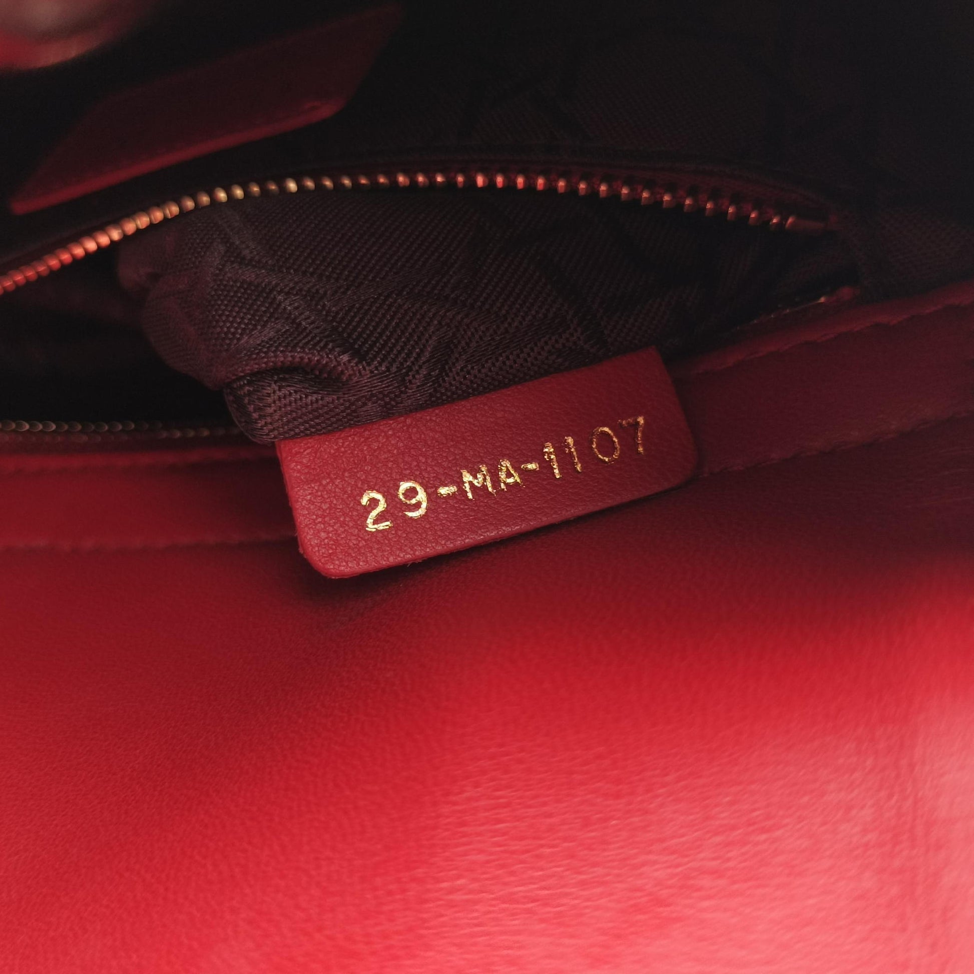 Lady Dior Red lambskin 29-MA-1107レディディオール レッド ラムスキン 29-MA-1107