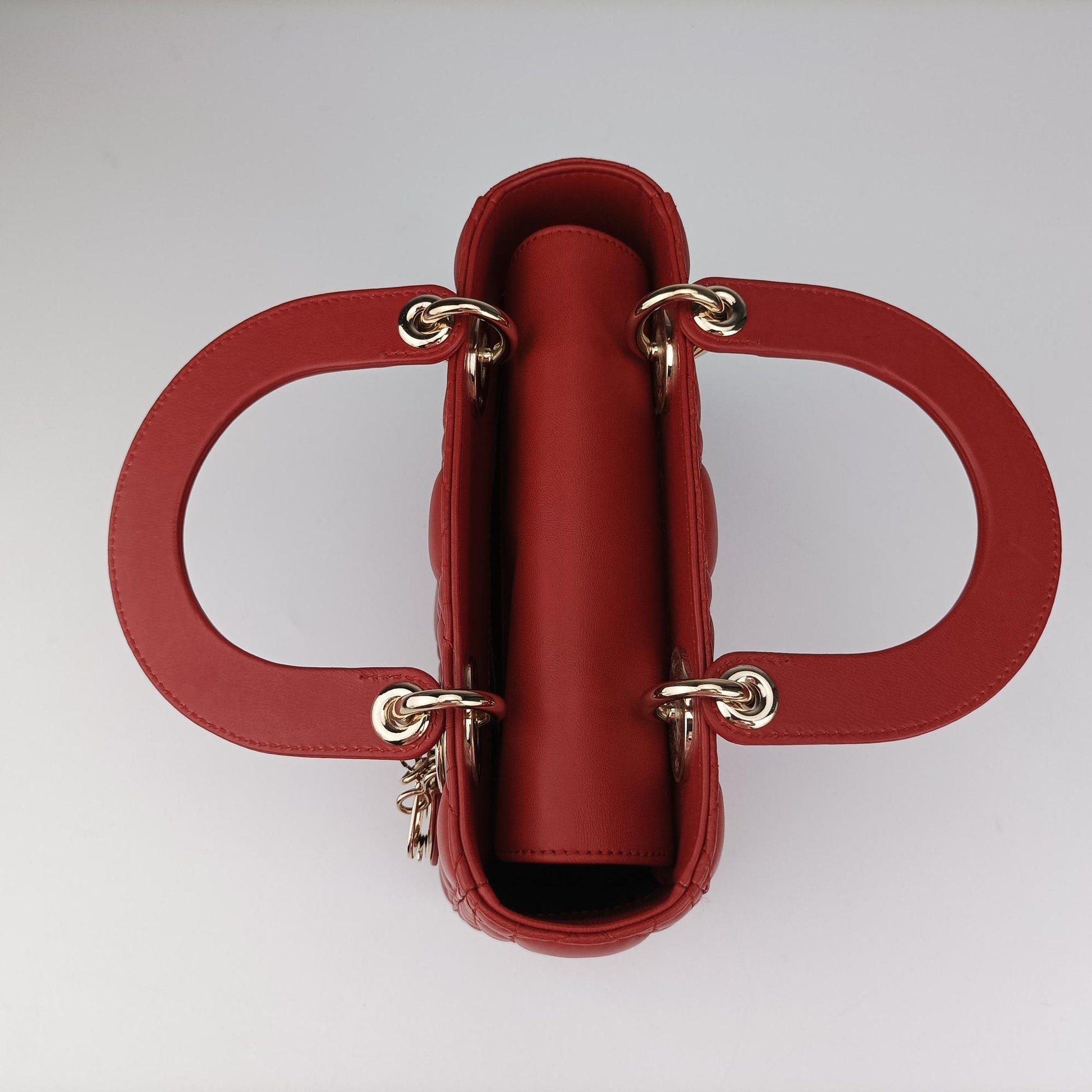 Lady Dior Red lambskin 29-MA-1107レディディオール レッド ラムスキン 29-MA-1107