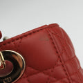 Lady Dior Red lambskin 29-MA-1107レディディオール レッド ラムスキン 29-MA-1107