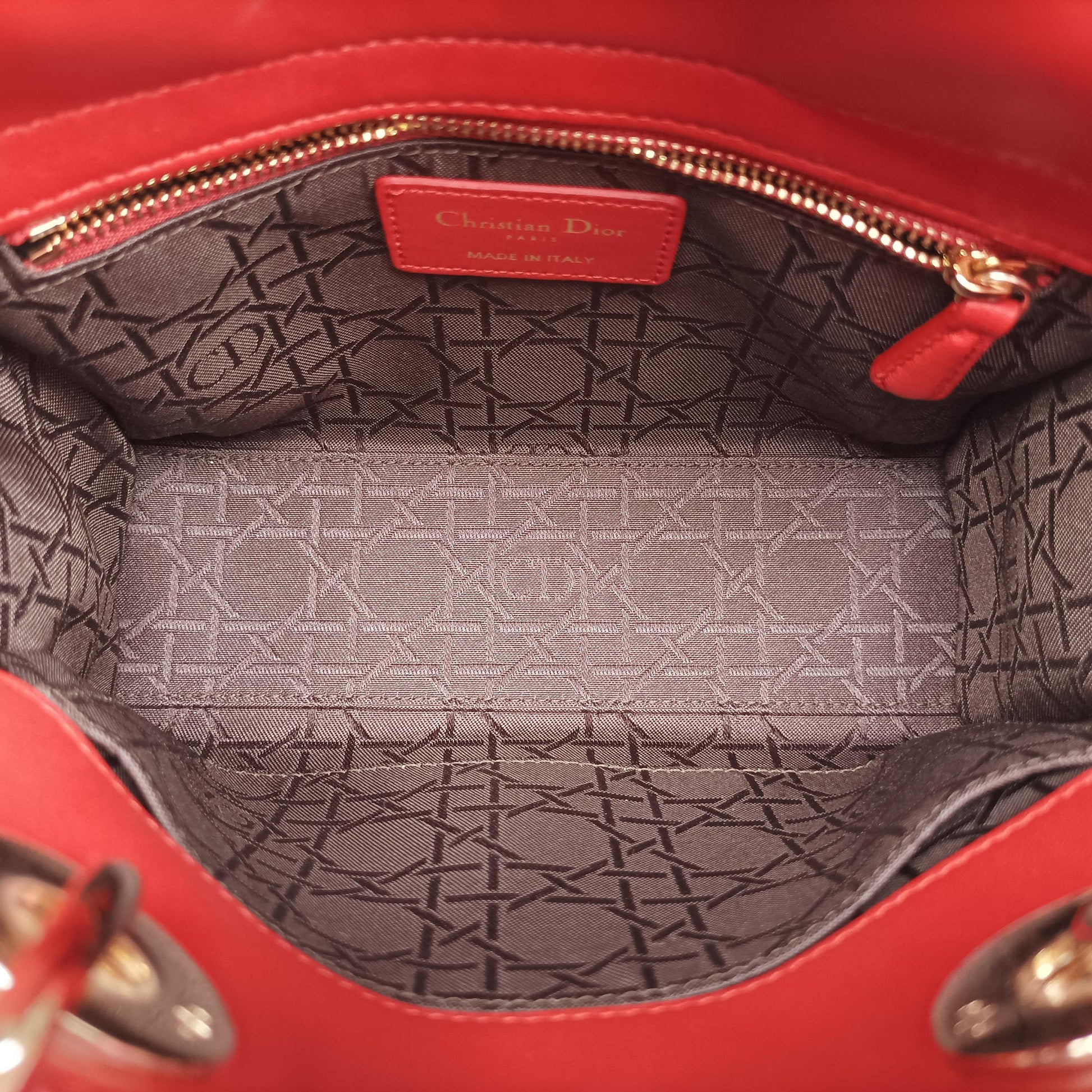 Lady Dior Red lambskin 29-MA-1107レディディオール レッド ラムスキン 29-MA-1107