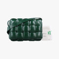 Padded CASSETTE Green lambskin B09673694Cパデッド カセット グリーン ラムスキン B09673694C