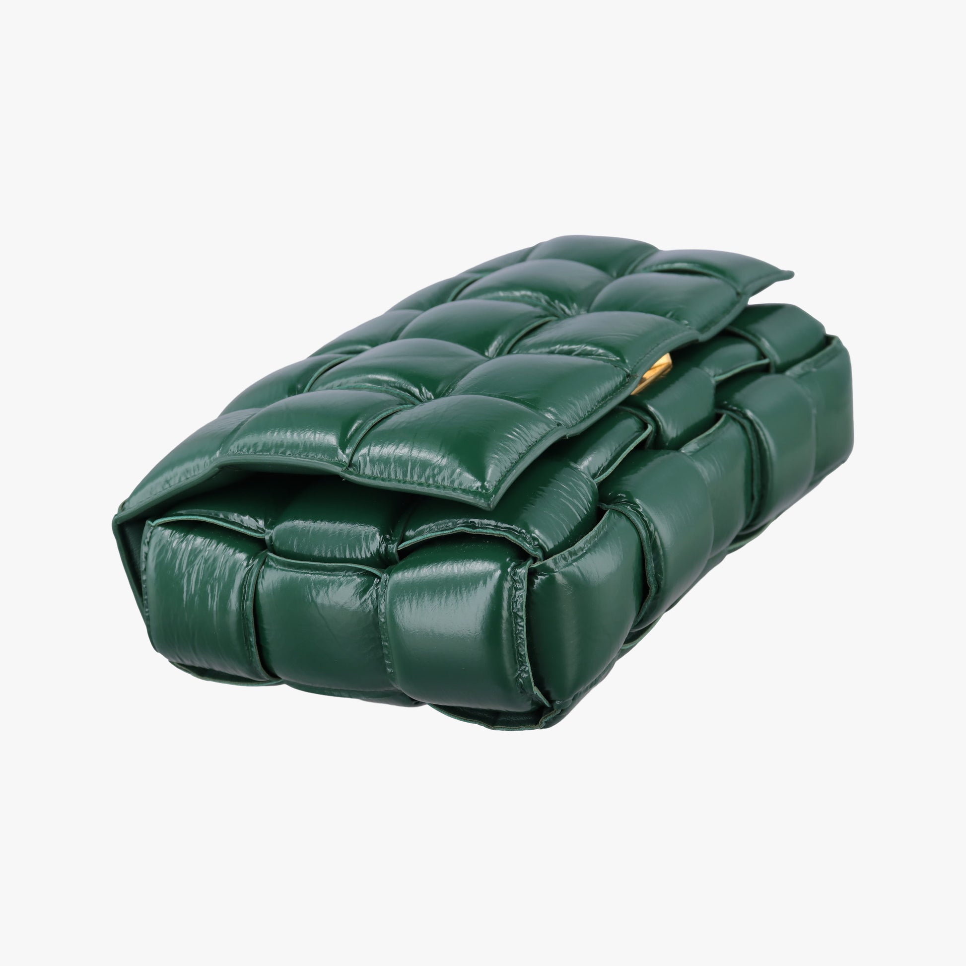 Padded CASSETTE Green lambskin B09673694Cパデッド カセット グリーン ラムスキン B09673694C