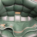 Padded CASSETTE Green lambskin B09673694Cパデッド カセット グリーン ラムスキン B09673694C