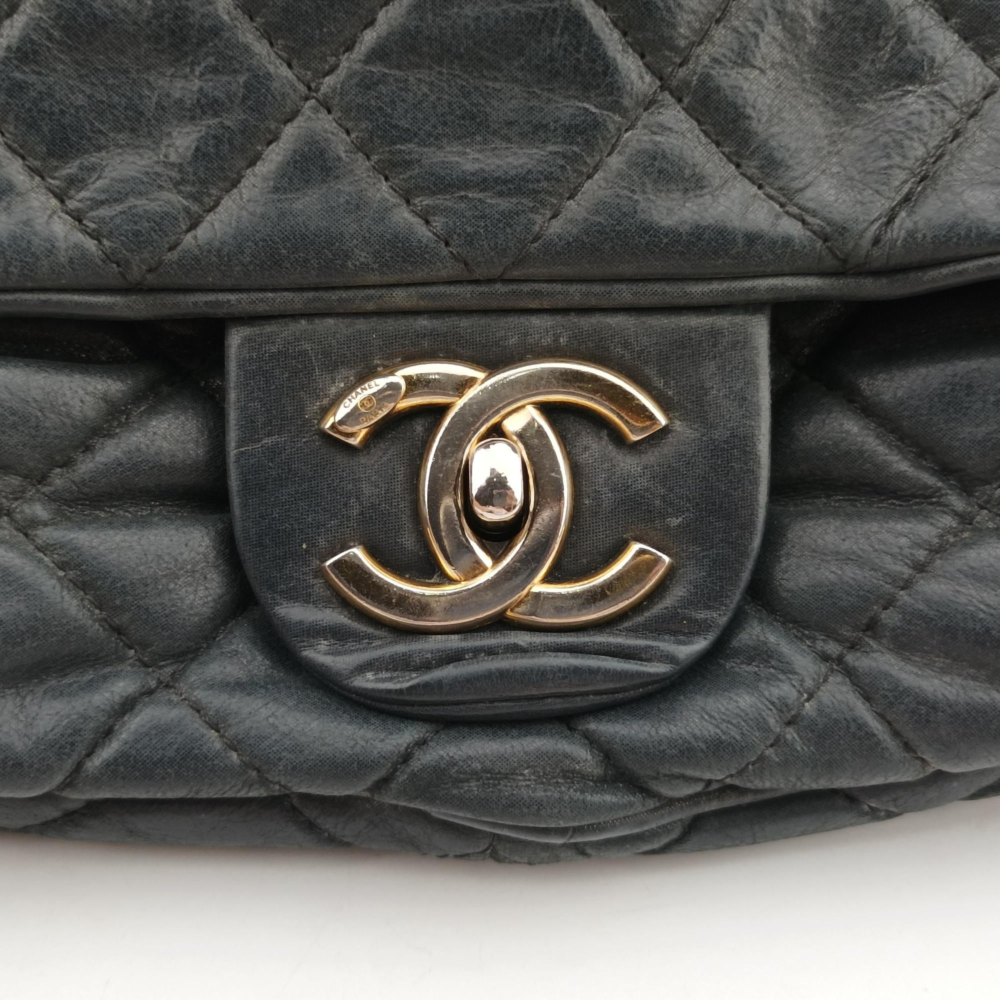 Pre-owned Chanel Matelasse coco mark Black Leather A67374 shoulderbag | stylenewstar