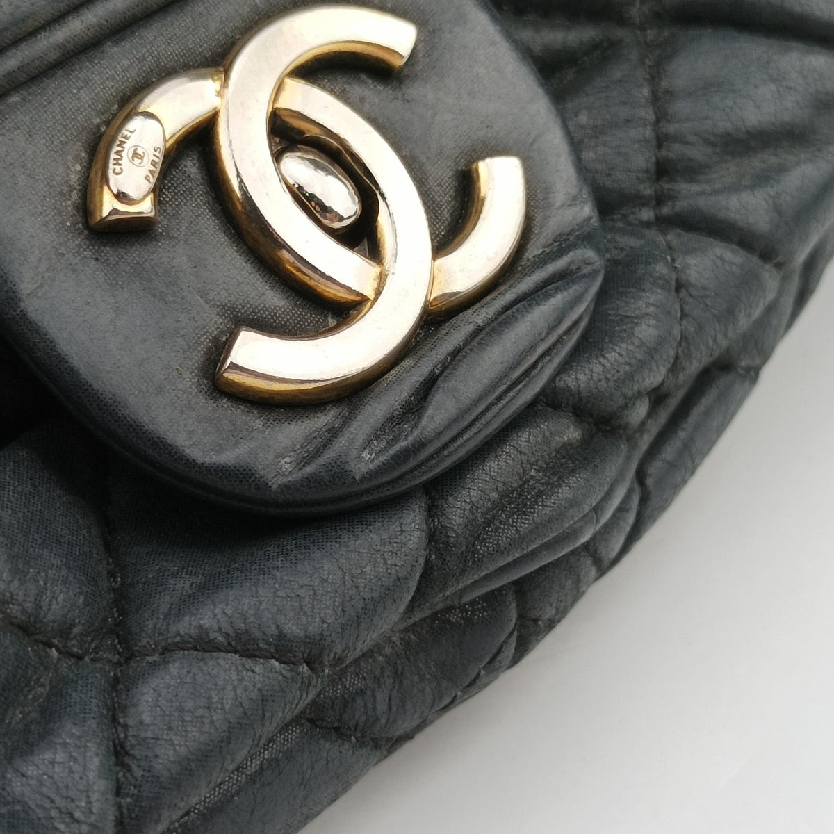 Pre-owned Chanel Matelasse coco mark Black Leather A67374 shoulderbag | stylenewstar