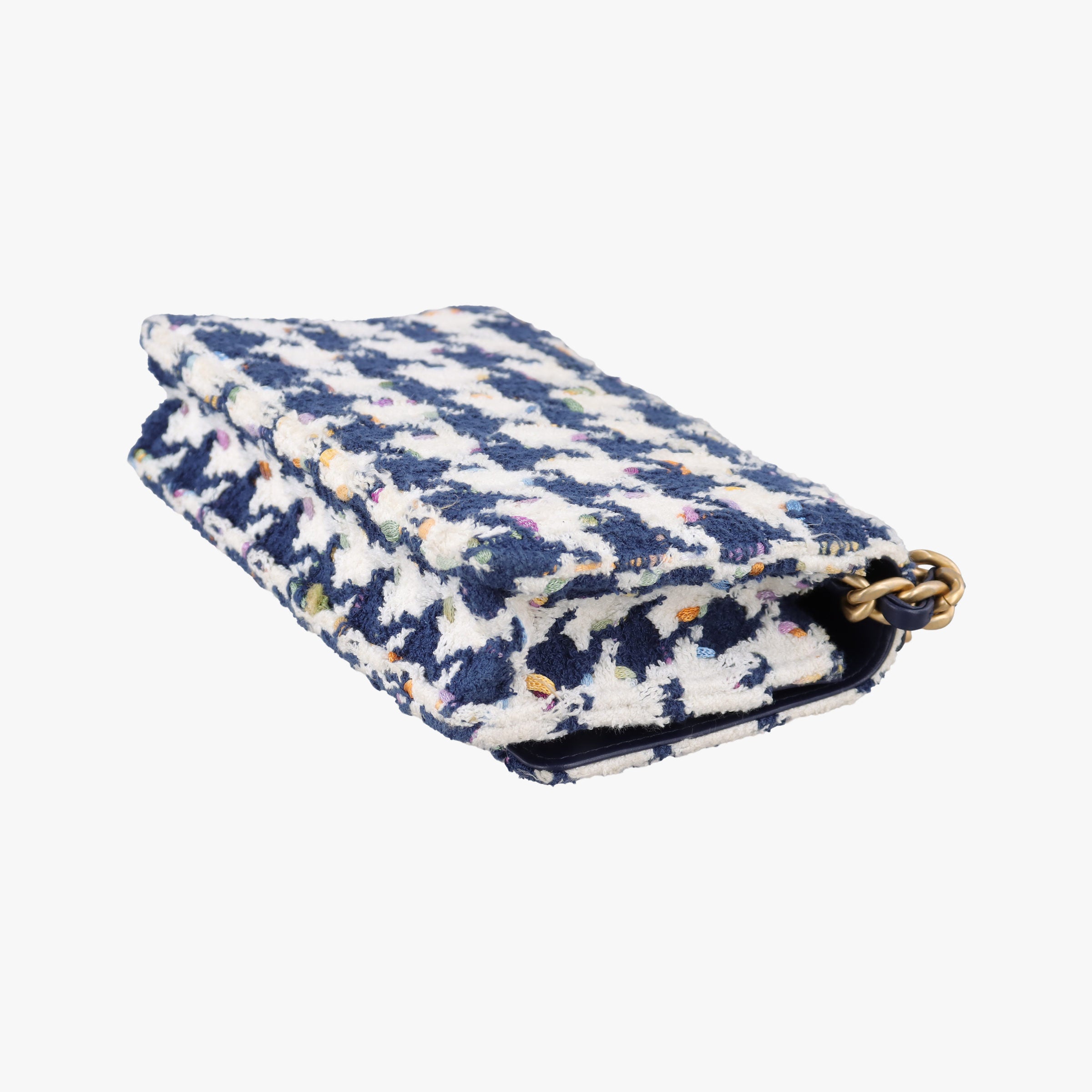Chanel 19 WOC Houndstooth White × Navy fabric AP0957 31002556シャネル19 フラップ 千鳥格子 ホワイト×ネイビー ファブリック AP0957 31002556