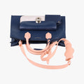 Padlock Navy × Pink × Beige Leather × Canvas 347936.4080.F.1669パッドロック ネイビー × ピンク × ベージュ レザー × キャンバス 347936.4080.F.1669