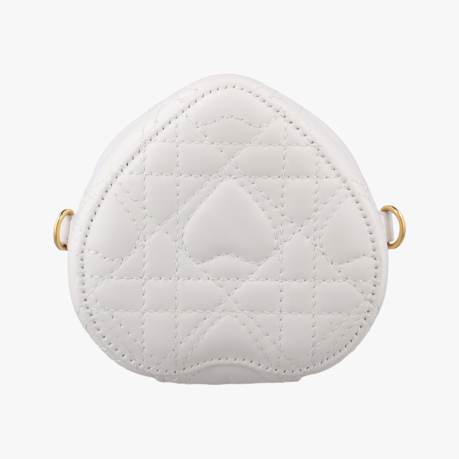 Dioramour Dior Caro Heart Micro Vanity Case White Lambskin 56-MA-0234ディオールアムール ディオール カロ ハート マイクロヴァニティ ホワイト ラムスキン 56-MA-0234