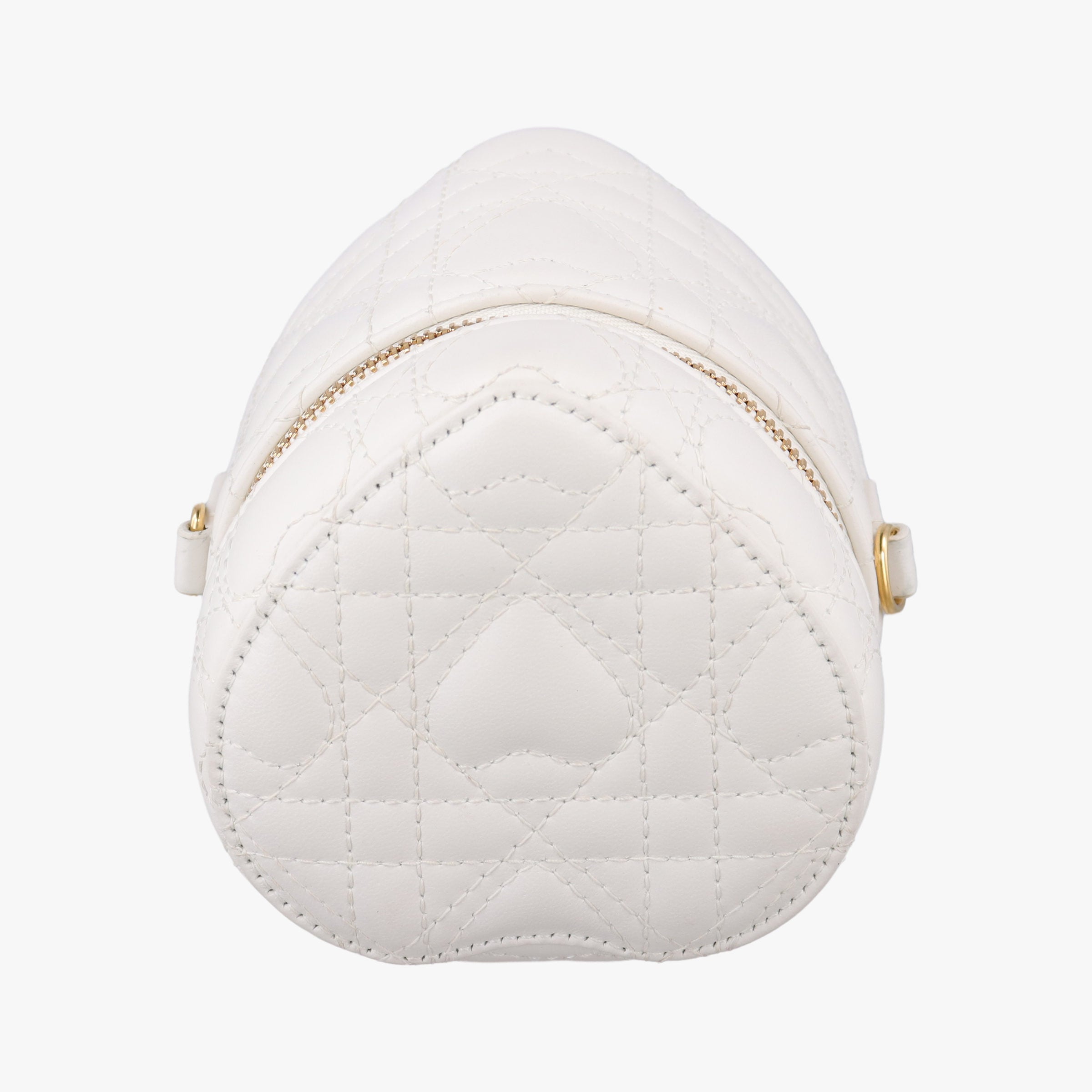 Dioramour Dior Caro Heart Micro Vanity Case White Lambskin 56-MA-0234ディオールアムール ディオール カロ ハート マイクロヴァニティ ホワイト ラムスキン 56-MA-0234