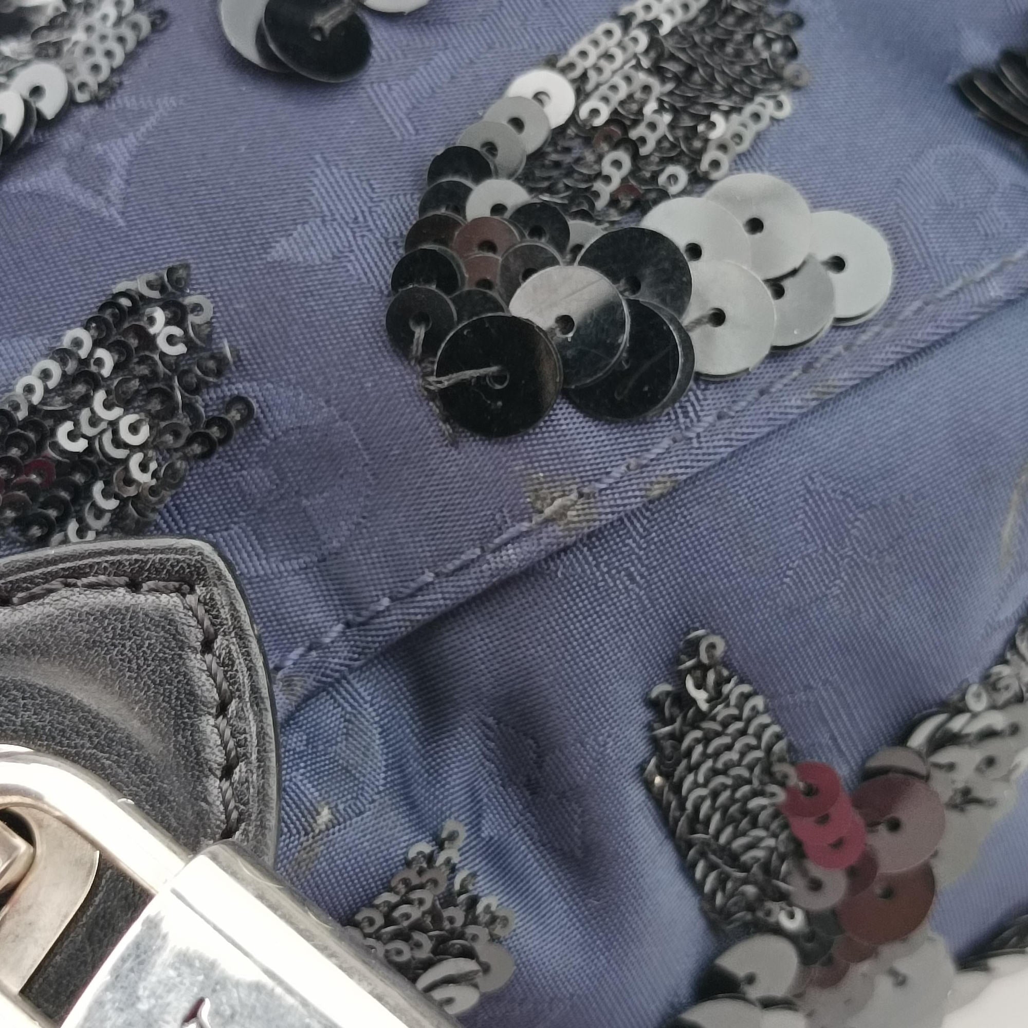 Spotlight PM Midnight Blue Monogram Satin × Sequins × Leather M94601 CA0164スポットライトPM ミッドナイトブルー モノグラム サテン × スパンコール × レザー M94601 CA0164