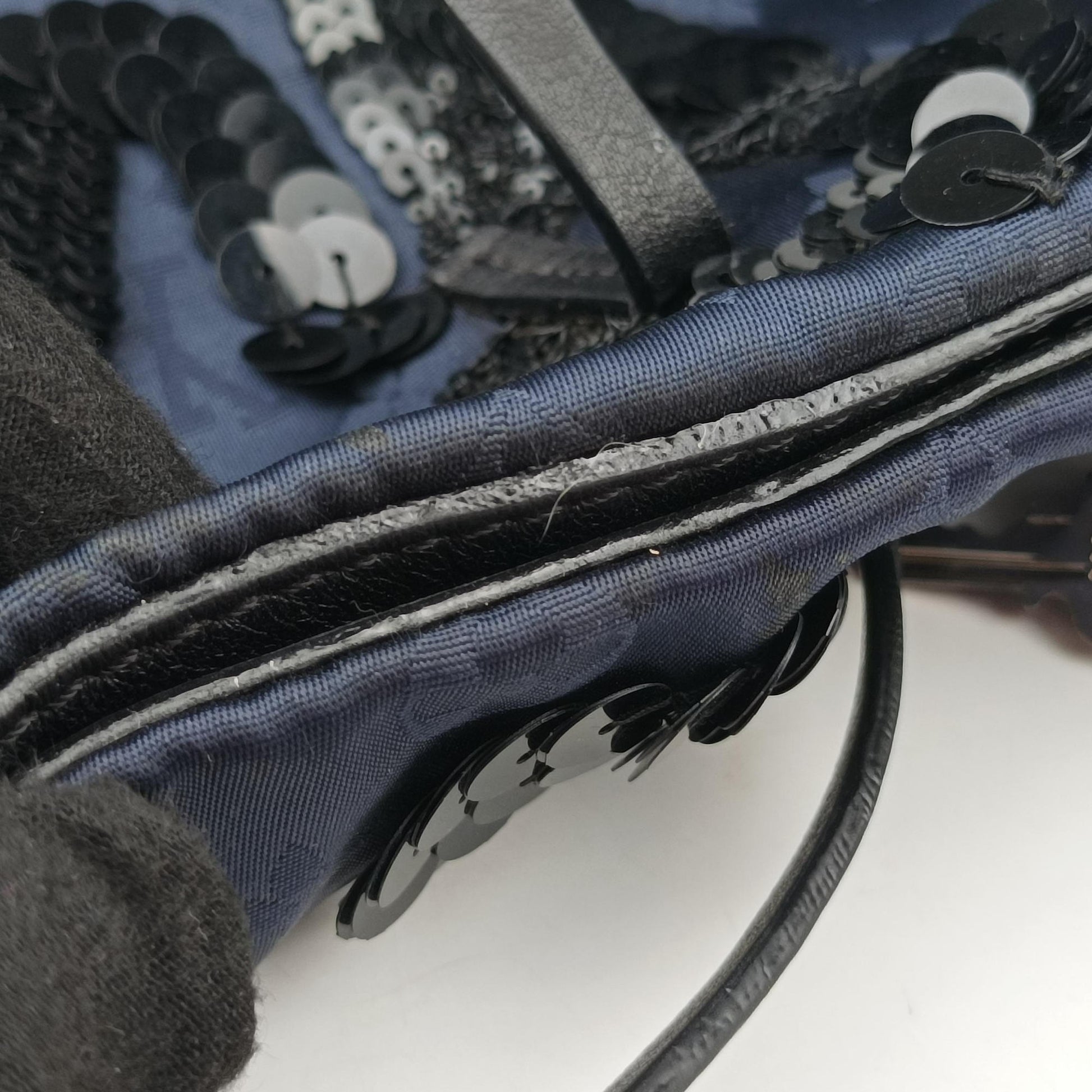 Spotlight PM Midnight Blue Monogram Satin × Sequins × Leather M94601 CA0164スポットライトPM ミッドナイトブルー モノグラム サテン × スパンコール × レザー M94601 CA0164