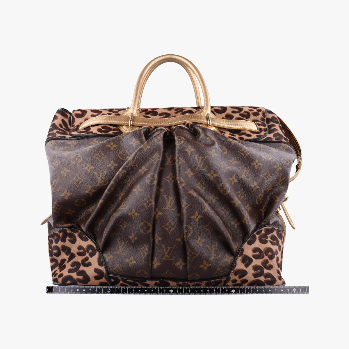 Secondhand Louis Vuitton Leopard steamer bag Brown x Multi Monogram Canvas x ponyhair  shoulderbag | stylenewstar