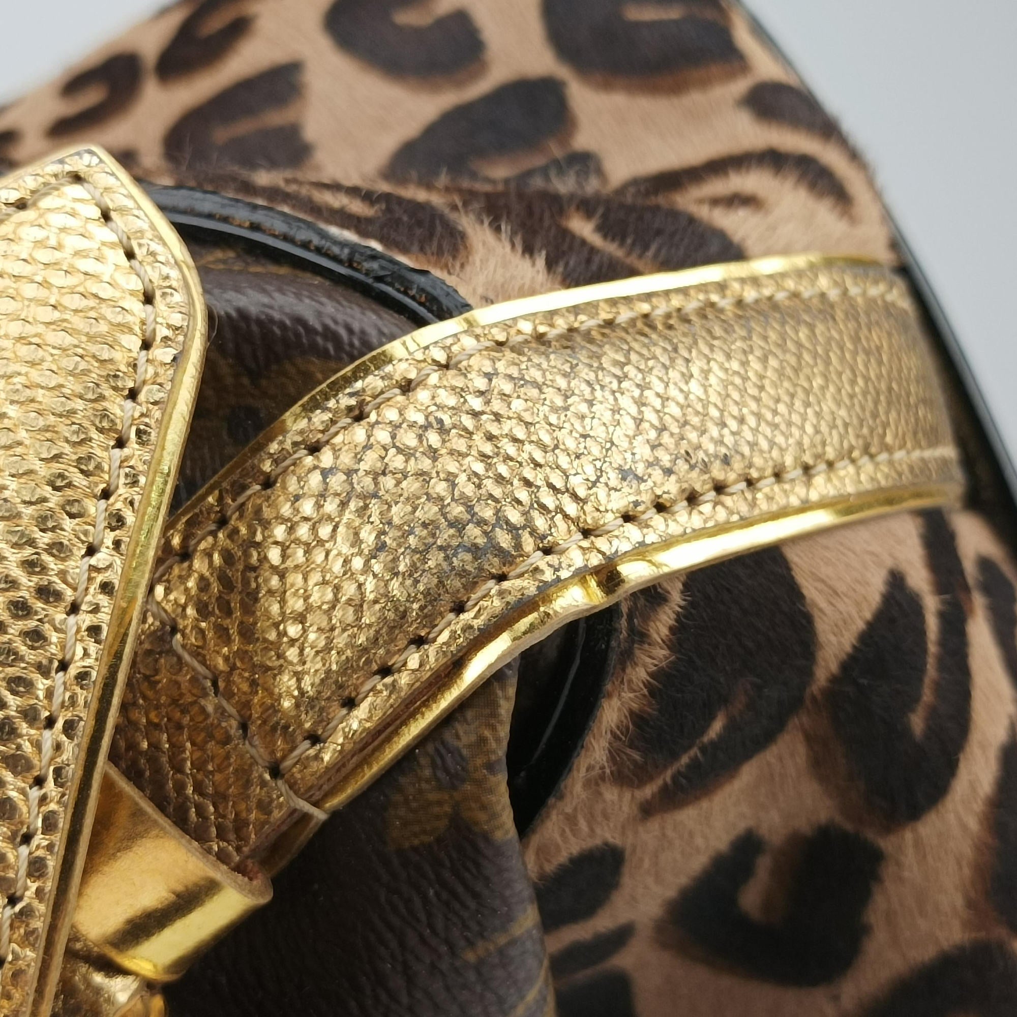 Secondhand Louis Vuitton Leopard steamer bag Brown x Multi Monogram Canvas x ponyhair  shoulderbag | stylenewstar