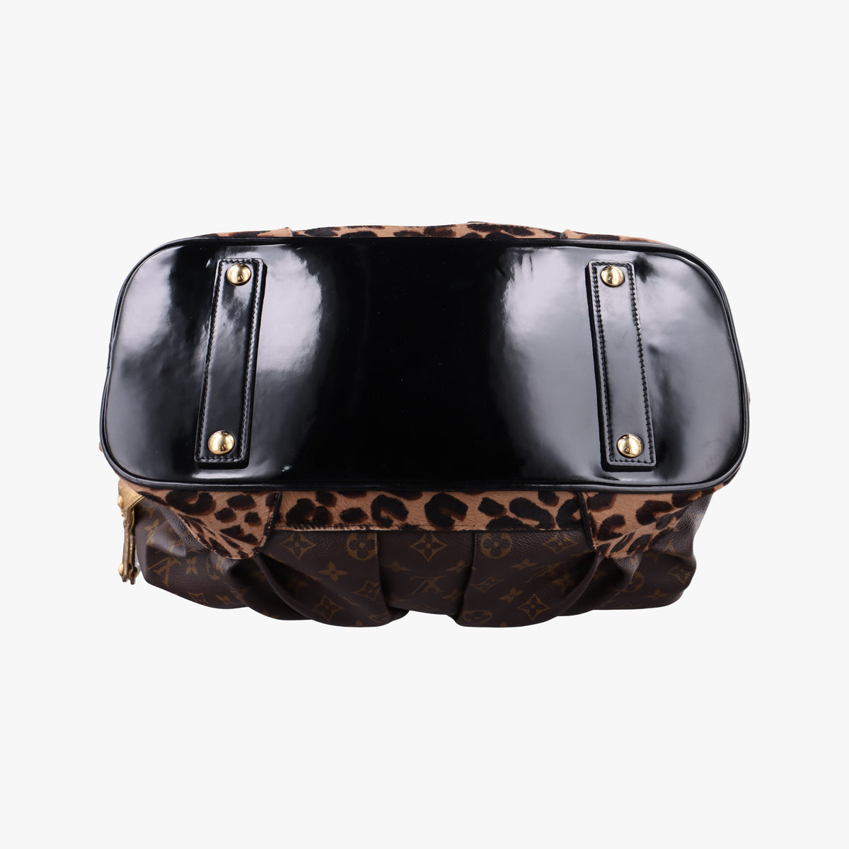Secondhand Louis Vuitton Leopard steamer bag Brown x Multi Monogram Canvas x ponyhair  shoulderbag | stylenewstar