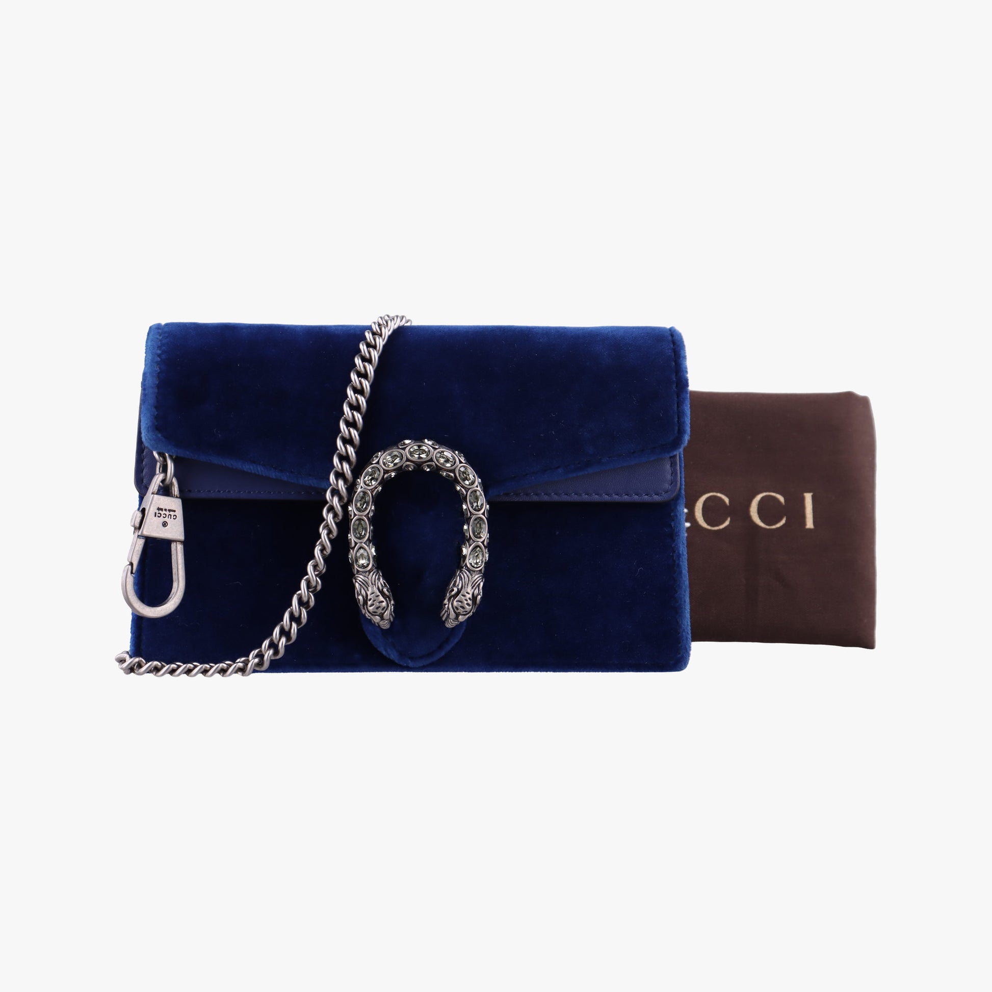 Pre-owned Gucci Dionysus Blue velour 476432 shoulderbag | stylenewstar