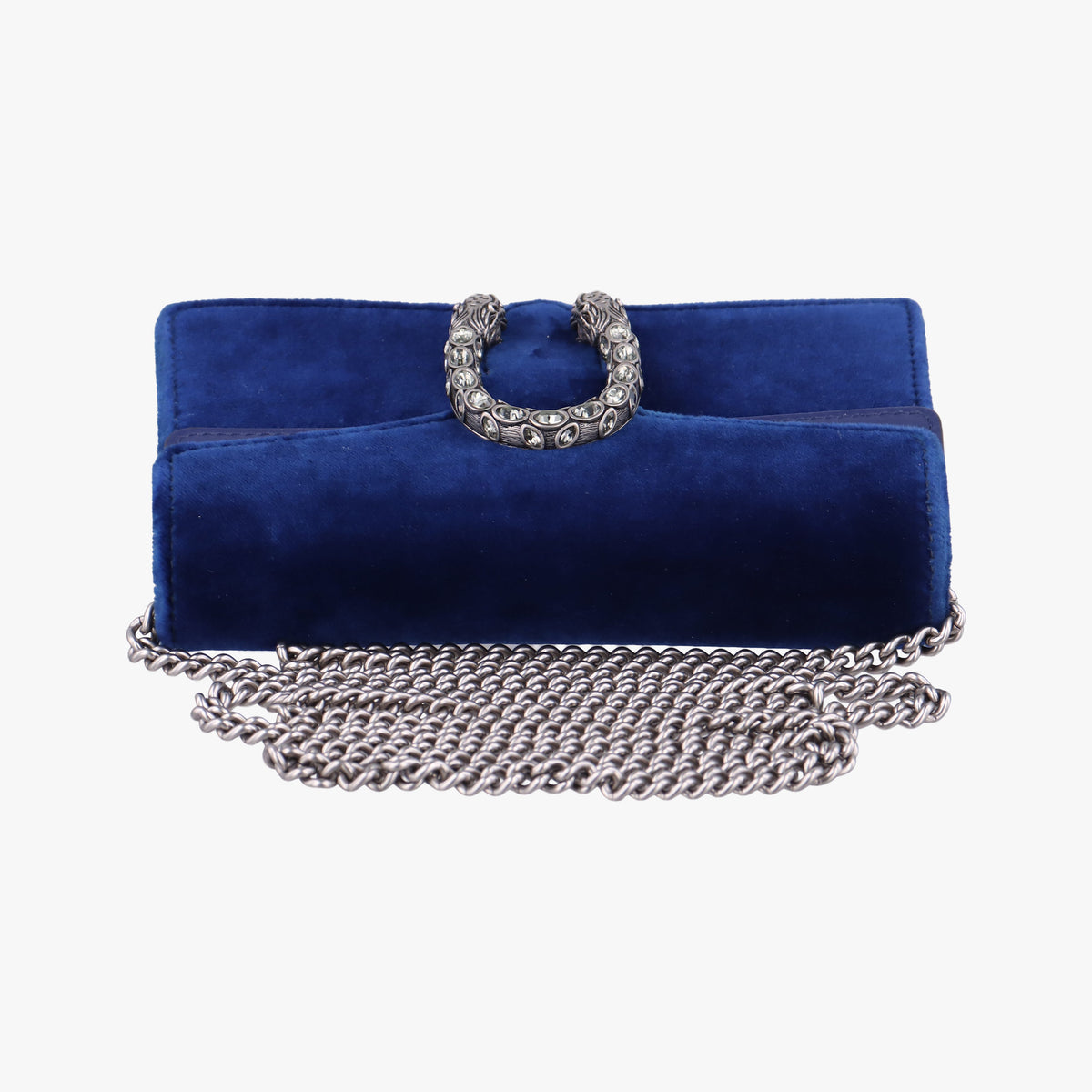 Pre-owned Gucci Dionysus Blue velour 476432 shoulderbag | stylenewstar