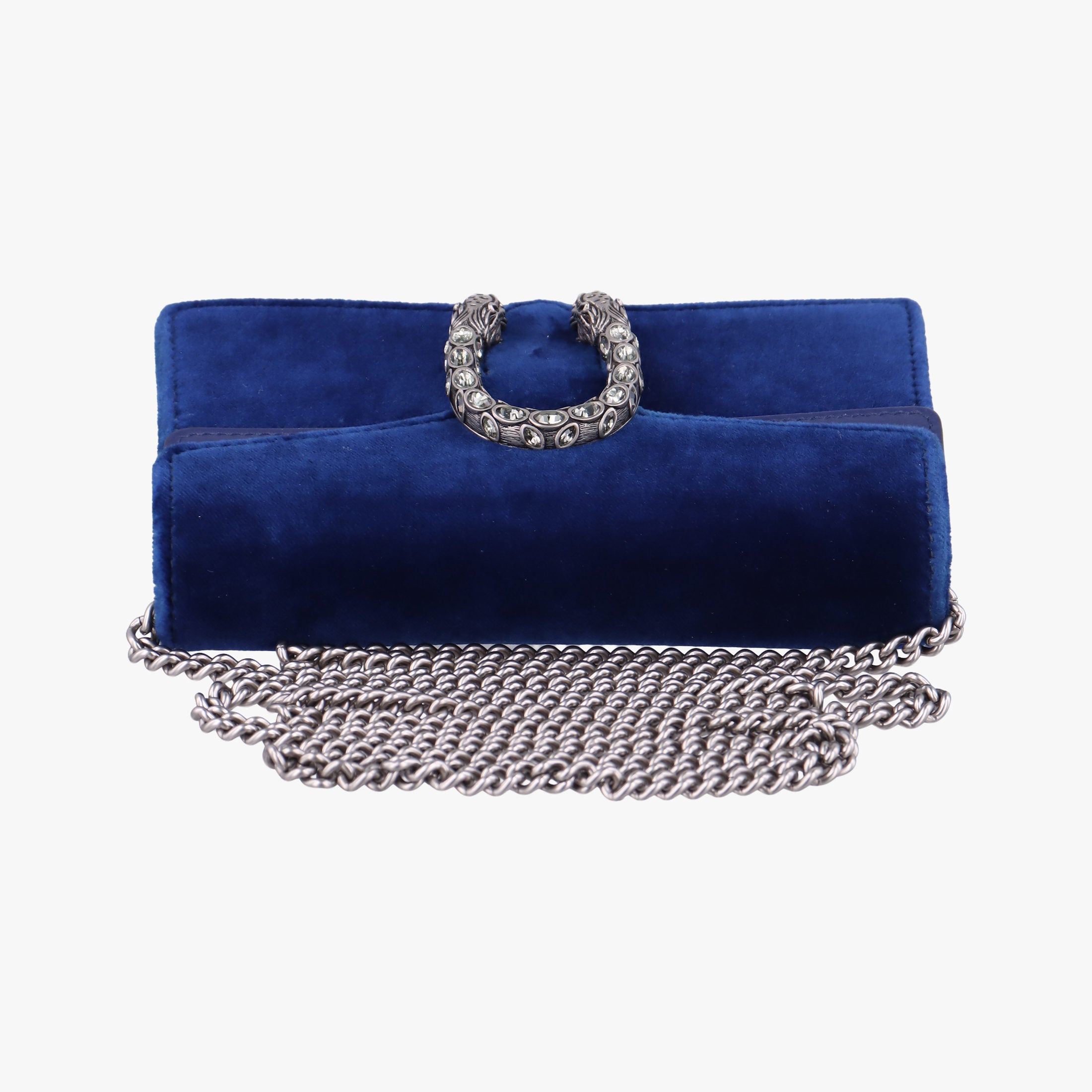 Pre-owned Gucci Dionysus Blue velour 476432 shoulderbag | stylenewstar