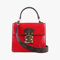 Pre-owned Louis Vuitton Spring street PM Scarlet Red Vernis×Leather×Monogram Canvas M90505 shoulderbag | stylenewstar