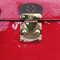 Pre-owned Louis Vuitton Spring street PM Scarlet Red Vernis×Leather×Monogram Canvas M90505 shoulderbag | stylenewstar