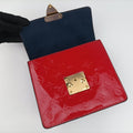 Pre-owned Louis Vuitton Spring street PM Scarlet Red Vernis×Leather×Monogram Canvas M90505 shoulderbag | stylenewstar