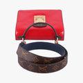 Pre-owned Louis Vuitton Spring street PM Scarlet Red Vernis×Leather×Monogram Canvas M90505 shoulderbag | stylenewstar