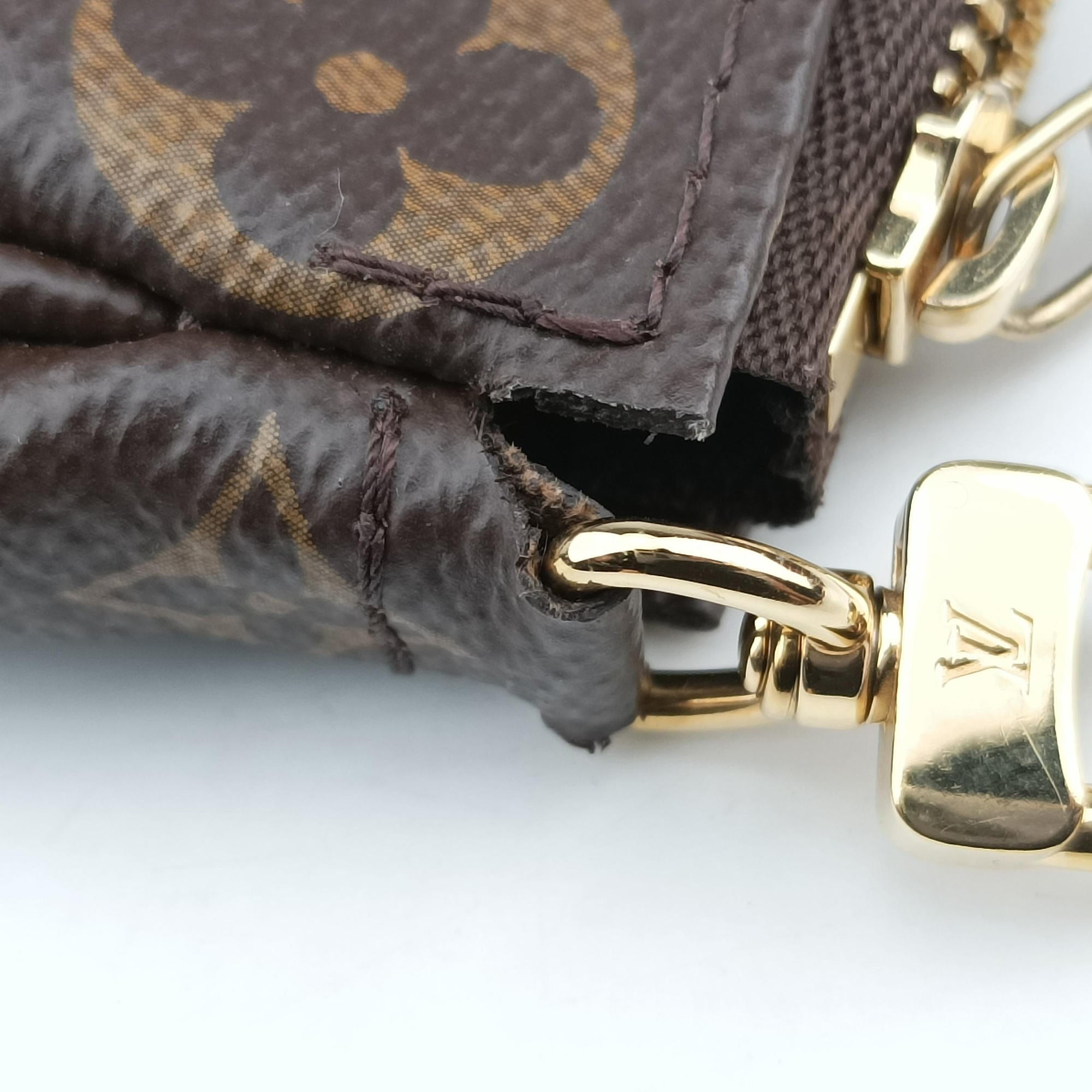 MULTI POCHETTE ACCESSOIRES MARRON×ROSE CLAIRE Monogram Canvas M44840 IC Chipミュルティポシェットアクセソワール マロン×ローズ クレール モノグラムキャンバス M44840 ICチップ