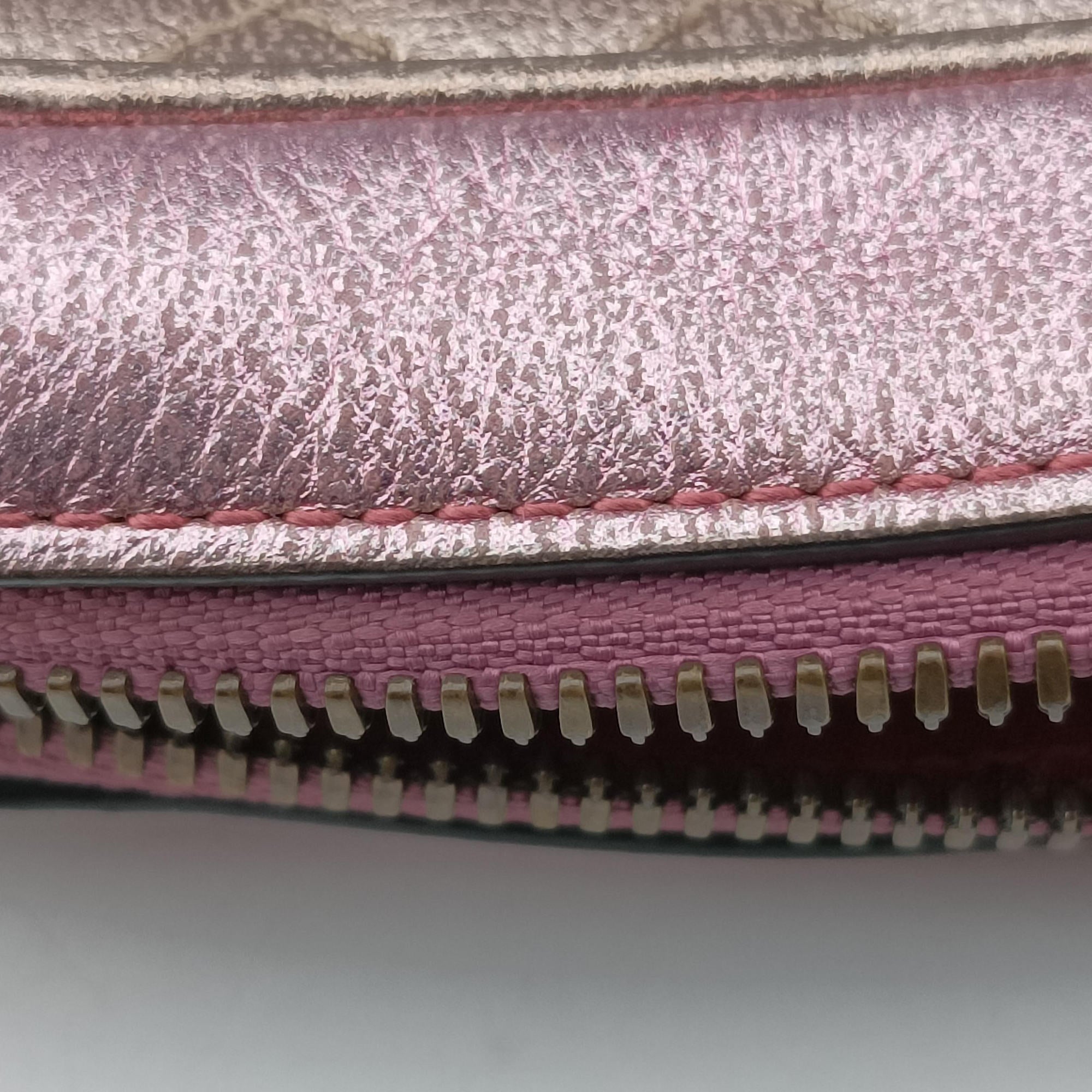 Trapuntata Camera Zumi pink×green×multi Leather 541061 B025976597トラプンタータ カメラ ラミネート ピンク×グリーン×マルチ レザー 541061 B025976597