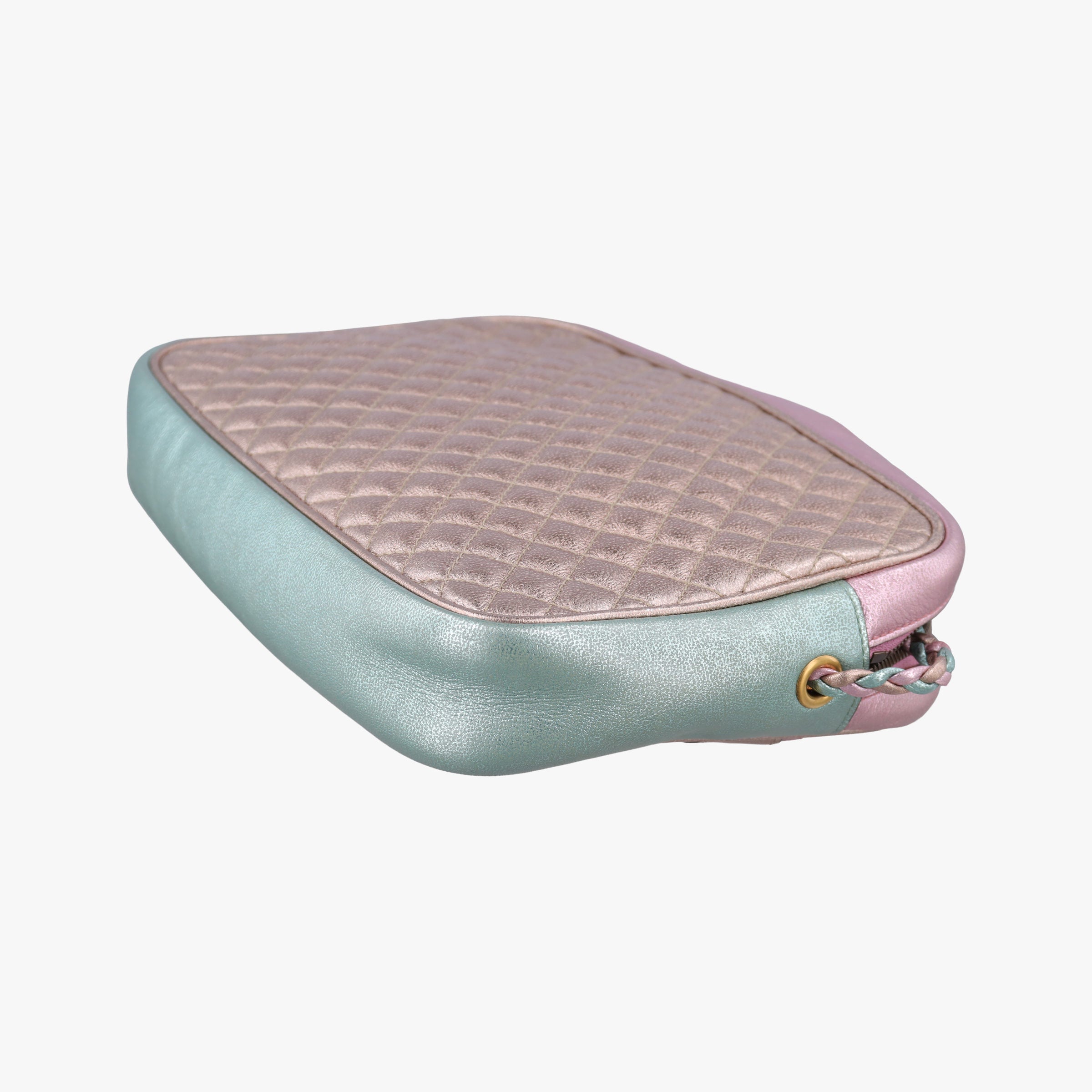 Trapuntata Camera Zumi pink×green×multi Leather 541061 B025976597トラプンタータ カメラ ラミネート ピンク×グリーン×マルチ レザー 541061 B025976597