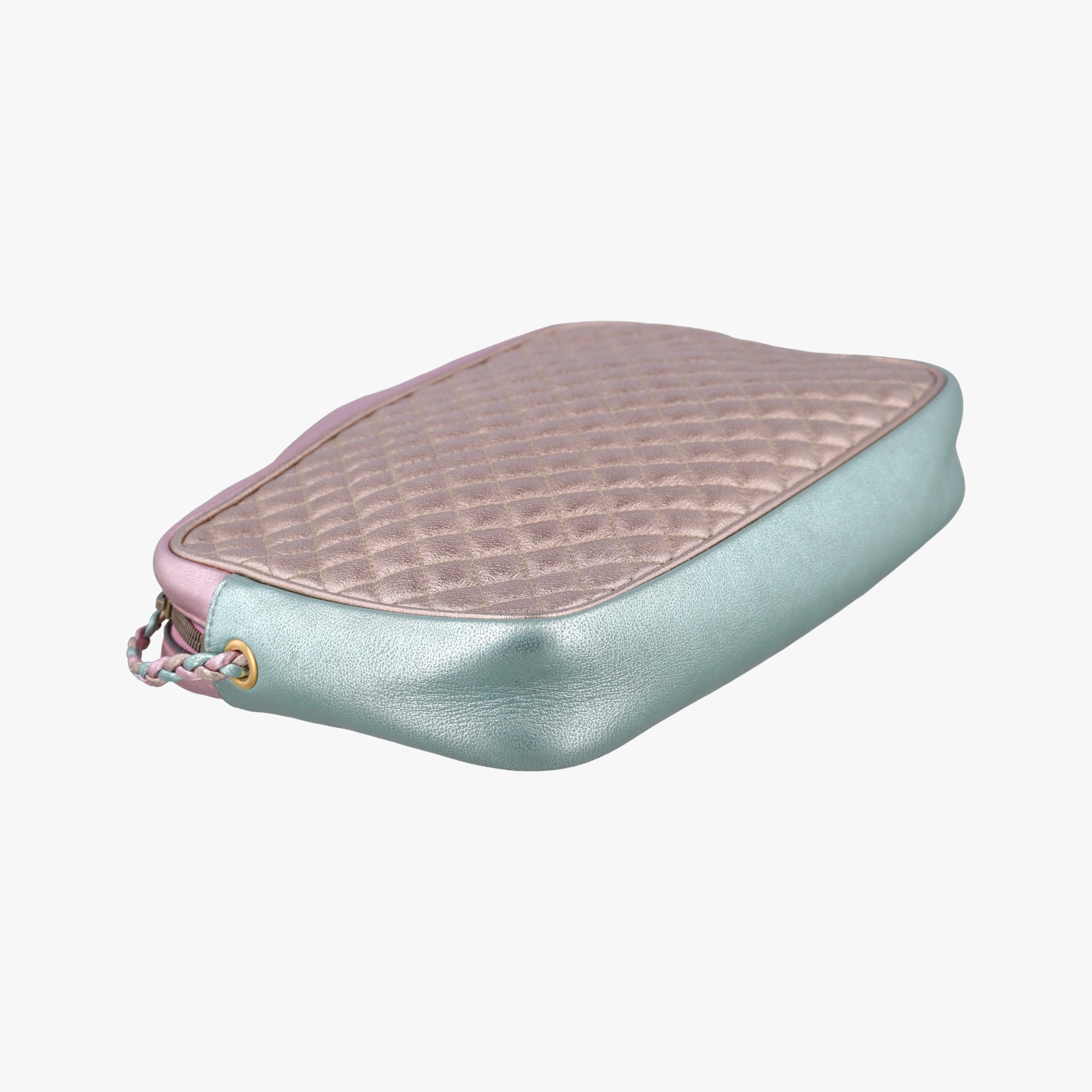 Trapuntata Camera Zumi pink×green×multi Leather 541061 B025976597トラプンタータ カメラ ラミネート ピンク×グリーン×マルチ レザー 541061 B025976597