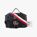 Vintage Gucci GG Marmont Black Leather 498100 shoulderbag | stylenewstar