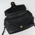 Vintage Gucci GG Marmont Black Leather 498100 shoulderbag | stylenewstar