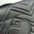 Vintage Gucci GG Marmont Black Leather 498100 shoulderbag | stylenewstar