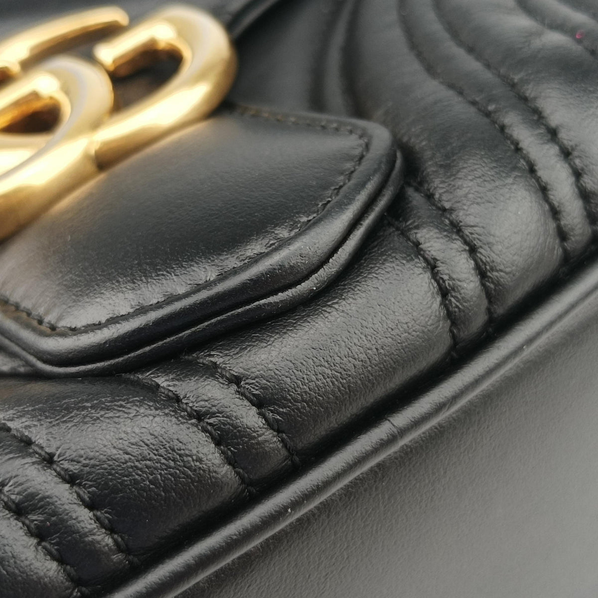 Vintage Gucci GG Marmont Black Leather 498100 shoulderbag | stylenewstar