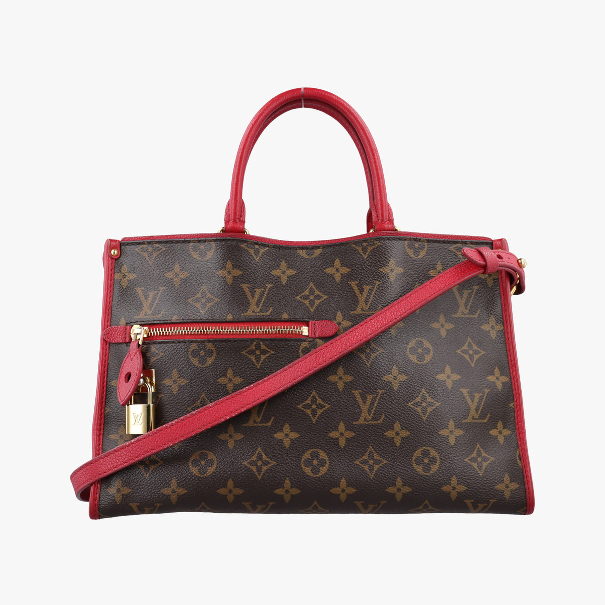 Popincourt PM Brown×Red Monogram canvas×calfskin leather M43433 NZ1138ポパンクールPM モノグラム/ブラウン×レッド モノグラムキャンバス×カーフレザー M43433 NZ1138