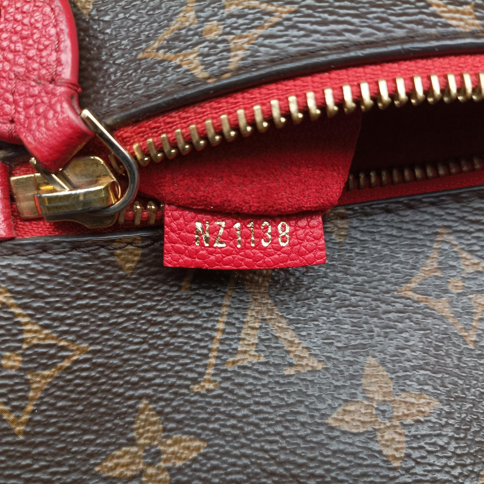 Popincourt PM Brown×Red Monogram canvas×calfskin leather M43433 NZ1138ポパンクールPM モノグラム/ブラウン×レッド モノグラムキャンバス×カーフレザー M43433 NZ1138