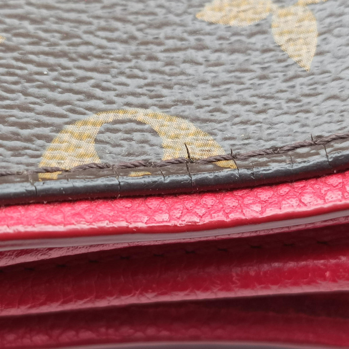 Popincourt PM Brown×Red Monogram canvas×calfskin leather M43433 NZ1138ポパンクールPM モノグラム/ブラウン×レッド モノグラムキャンバス×カーフレザー M43433 NZ1138