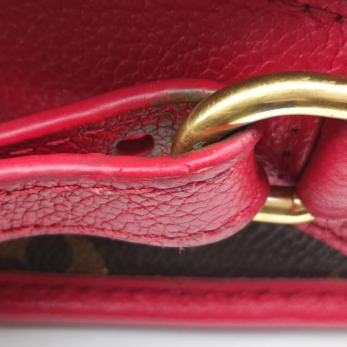 Popincourt PM Brown×Red Monogram canvas×calfskin leather M43433 NZ1138ポパンクールPM モノグラム/ブラウン×レッド モノグラムキャンバス×カーフレザー M43433 NZ1138