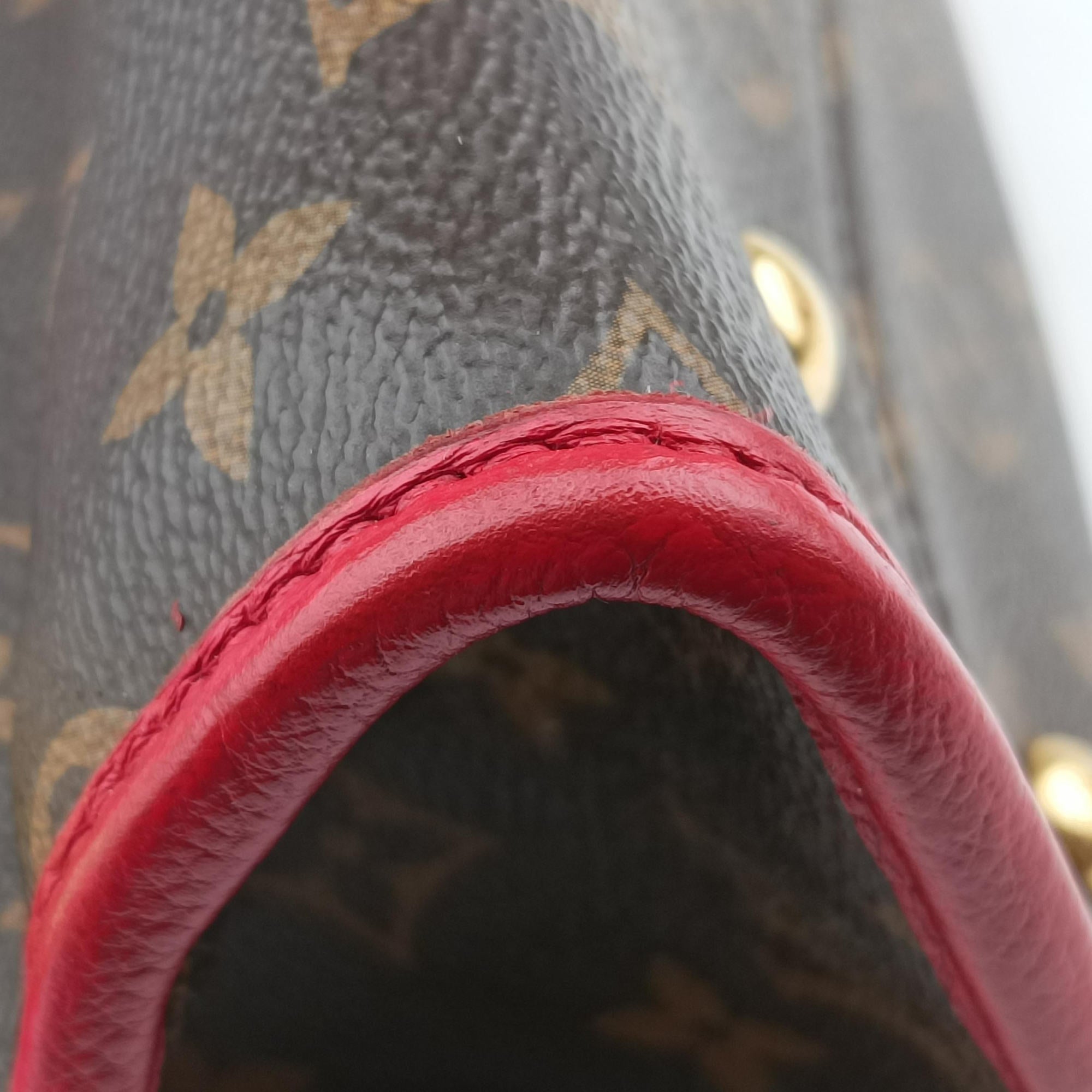 Popincourt PM Brown×Red Monogram canvas×calfskin leather M43433 NZ1138ポパンクールPM モノグラム/ブラウン×レッド モノグラムキャンバス×カーフレザー M43433 NZ1138