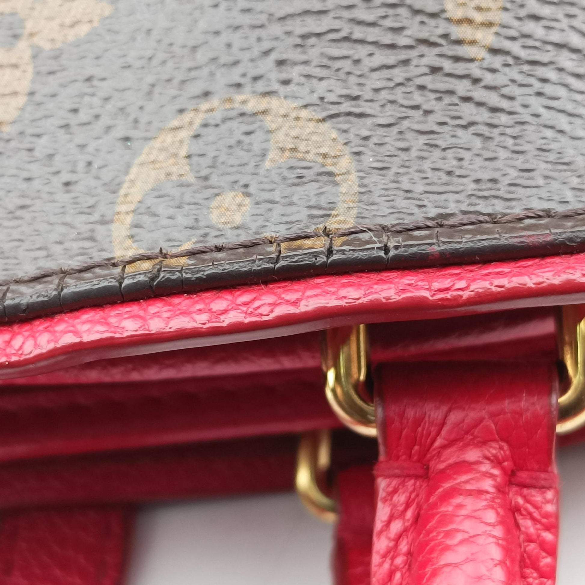 Popincourt PM Brown×Red Monogram canvas×calfskin leather M43433 NZ1138ポパンクールPM モノグラム/ブラウン×レッド モノグラムキャンバス×カーフレザー M43433 NZ1138