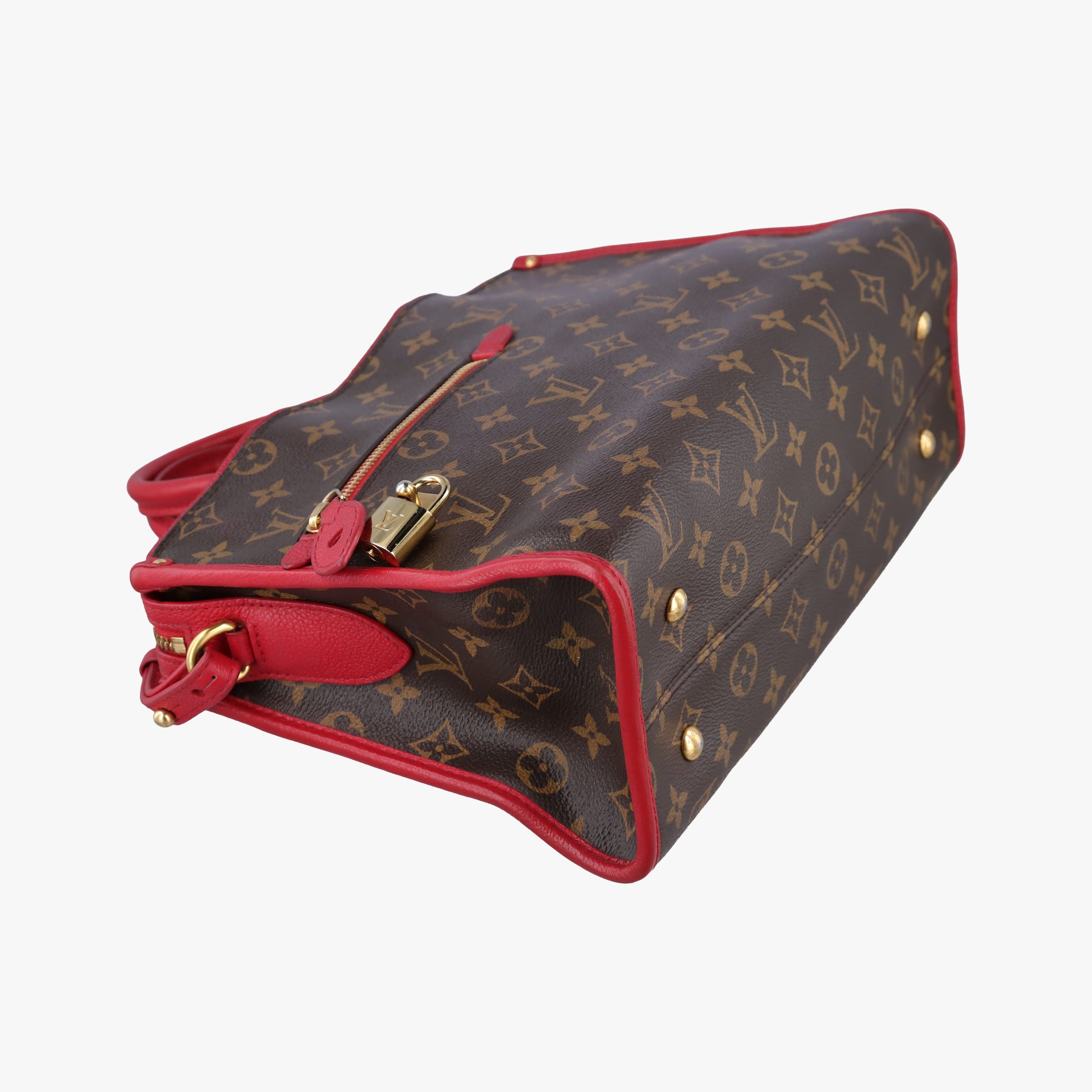 Popincourt PM Brown×Red Monogram canvas×calfskin leather M43433 NZ1138ポパンクールPM モノグラム/ブラウン×レッド モノグラムキャンバス×カーフレザー M43433 NZ1138