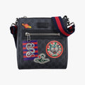 GG Supreme Courrier Messenger Black×Multicolour PVC coated canvas×Leather 547751 C026861426GGスプリーム クーリエ メッセンジャー ブラック×マルチカラー PVCコーティングキャンバス×レザー 547751 C026861426
