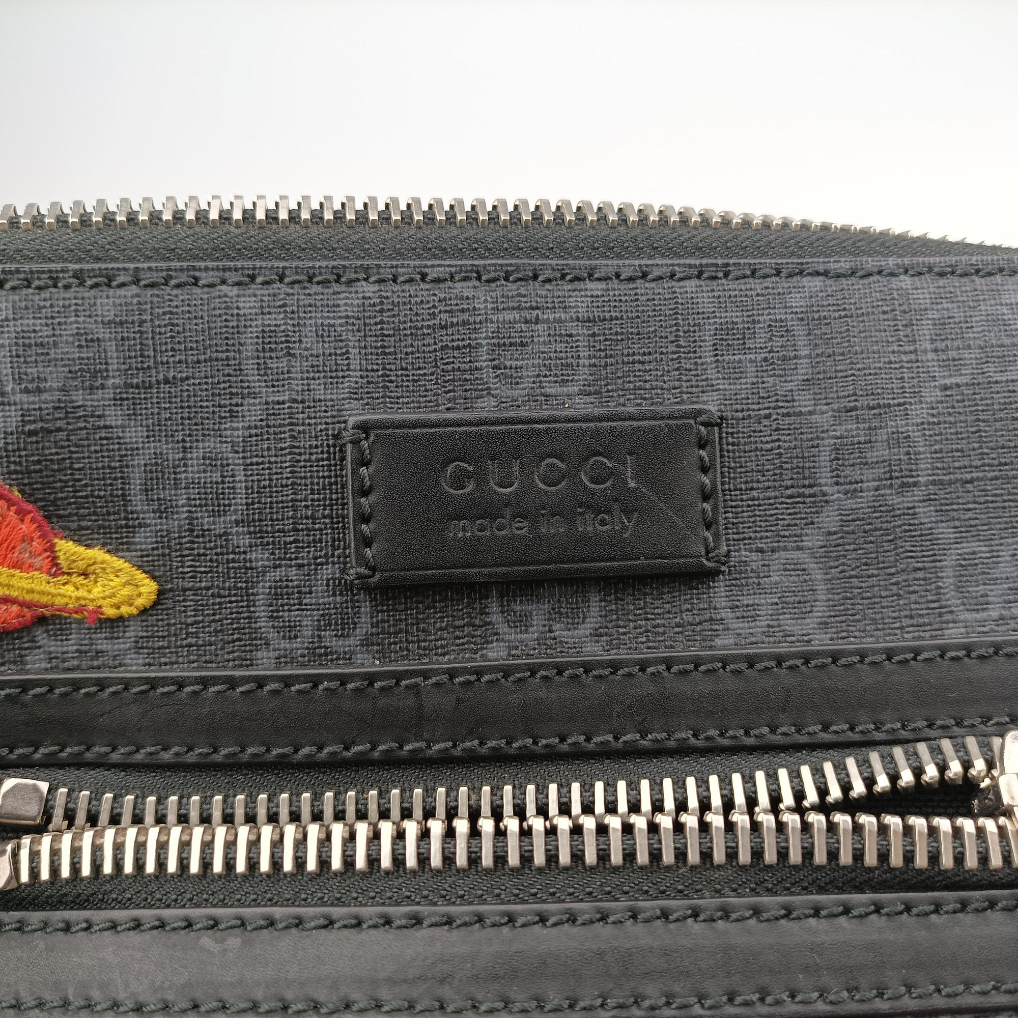 GG Supreme Courrier Messenger Black×Multicolour PVC coated canvas×Leather 547751 C026861426GGスプリーム クーリエ メッセンジャー ブラック×マルチカラー PVCコーティングキャンバス×レザー 547751 C026861426