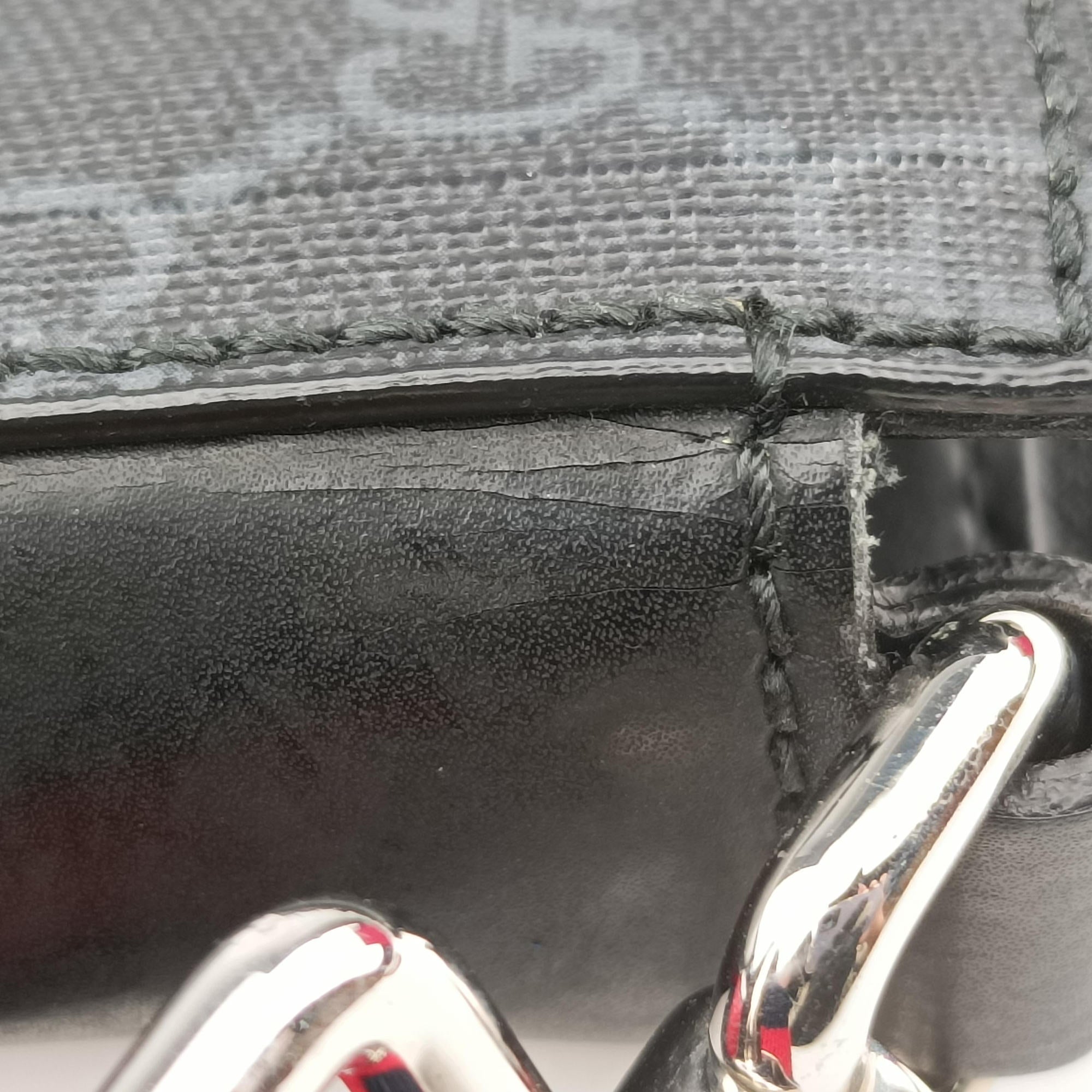 GG Supreme Courrier Messenger Black×Multicolour PVC coated canvas×Leather 547751 C026861426GGスプリーム クーリエ メッセンジャー ブラック×マルチカラー PVCコーティングキャンバス×レザー 547751 C026861426